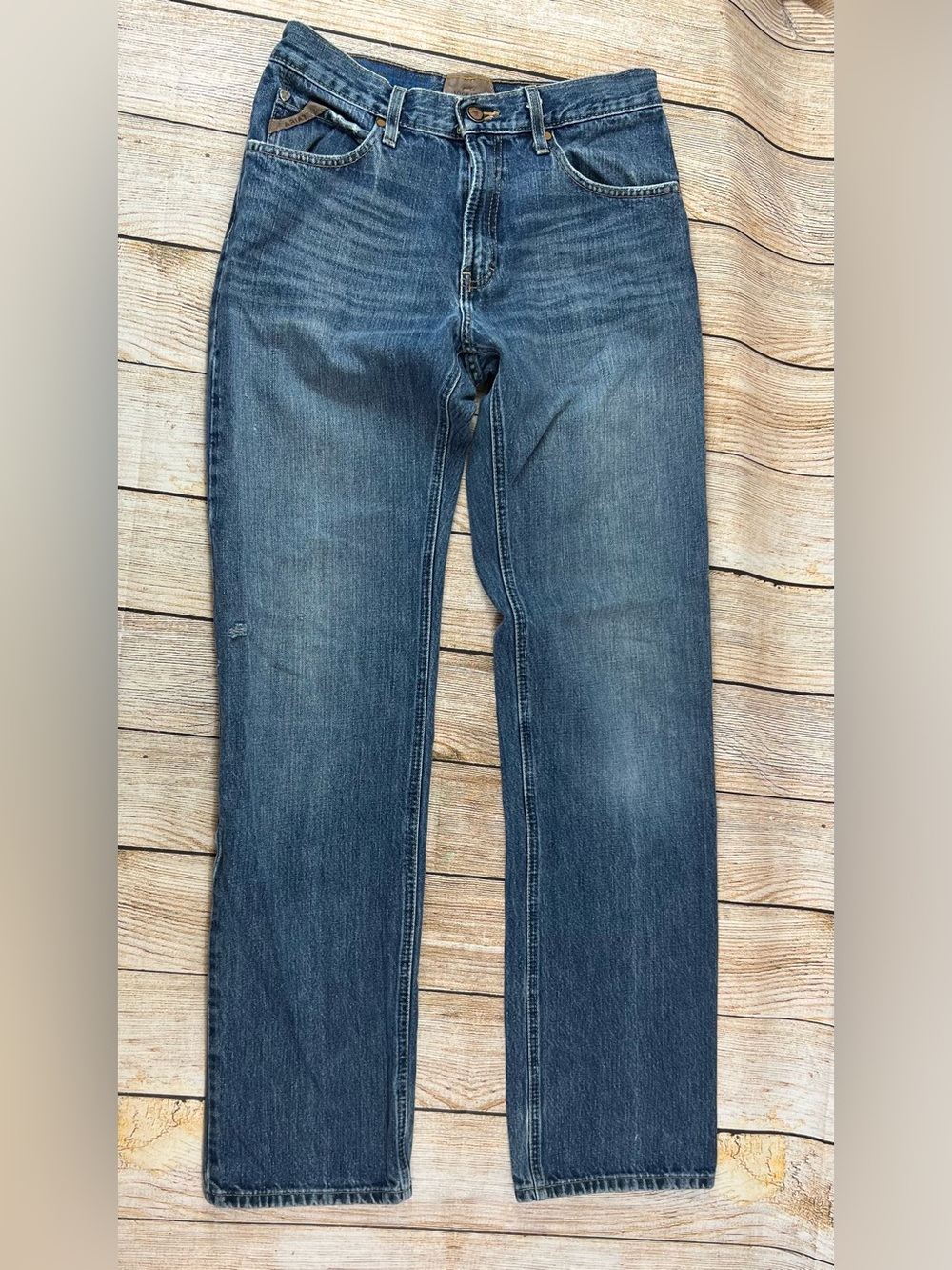 Mens Ariat M2 Relaxed Denim Blue Jeans Size 30x36
